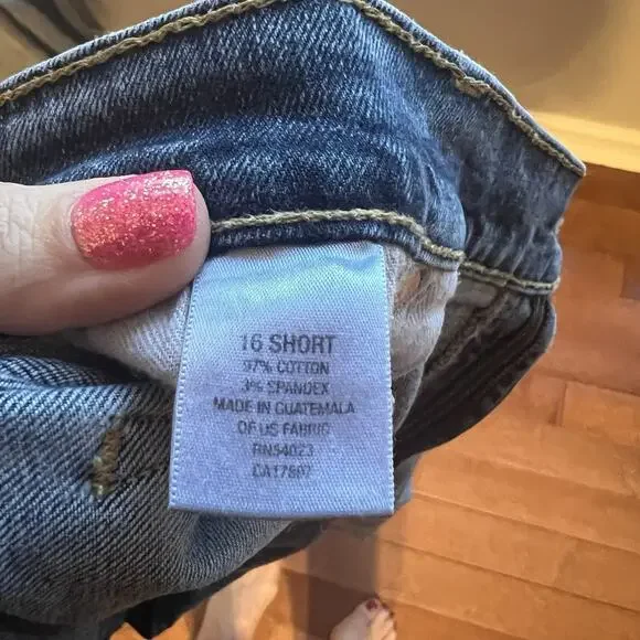 Old Navy OND Jeans Curvy 16 Short Bootcut Just Below Waist Blue Denim Stretch - Picture 4 of 12